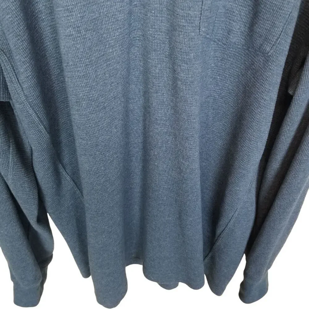 Duluth Trading Co Mens Waffle Knit Thermal Henley Shirt Size XL Gorpcore Stretch